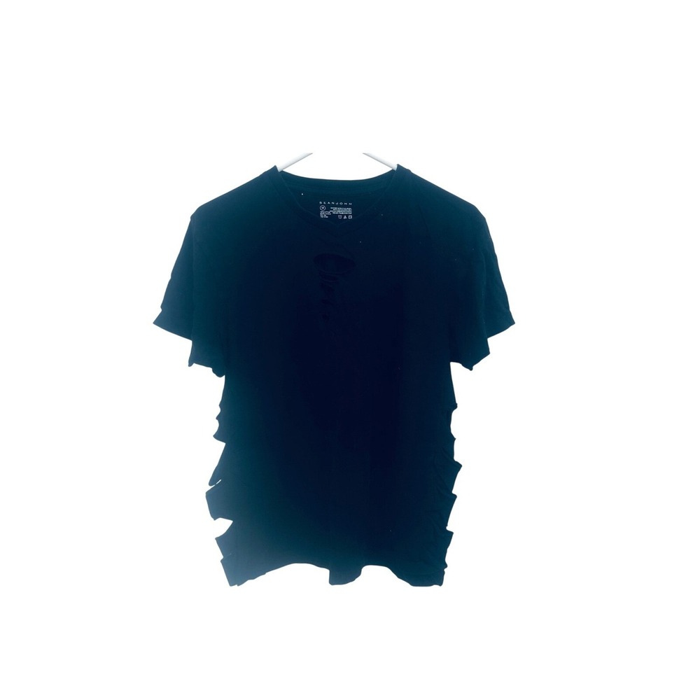Sean, John women's black T-shirt with cut outs size medium‎